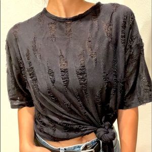 Zara disheveled tunic shirt